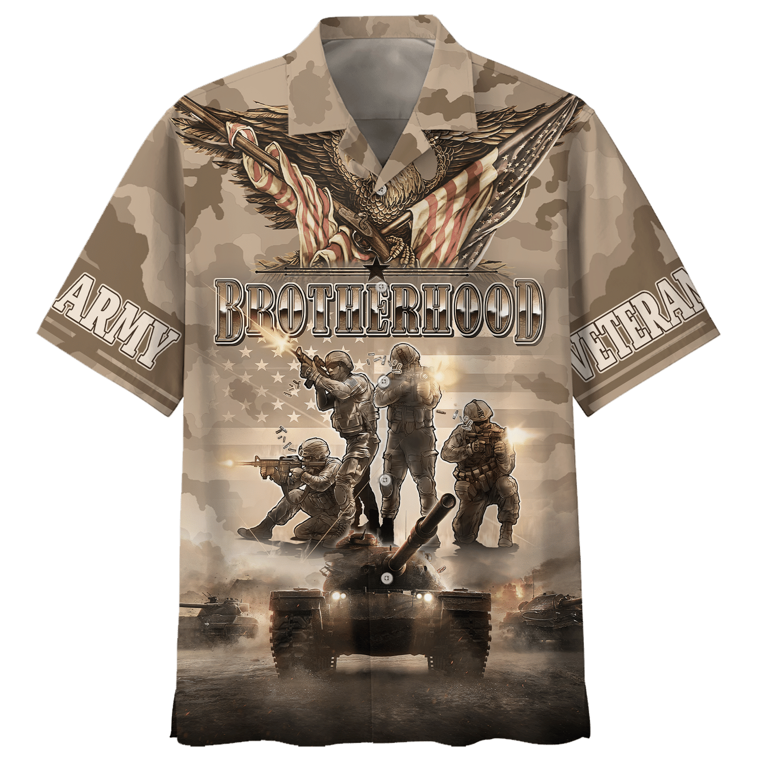 Army War And Brotherhood Hawaiian Shirt