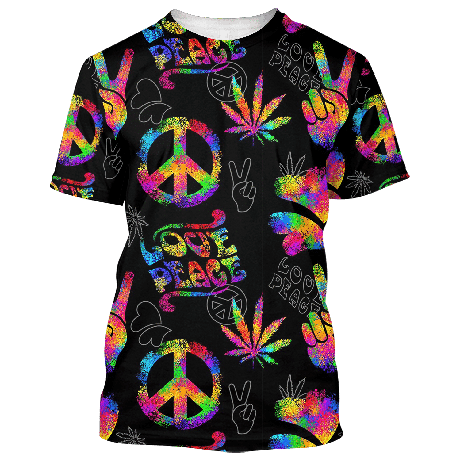 Hippie Love Peace Sign Finger - T-Shirt