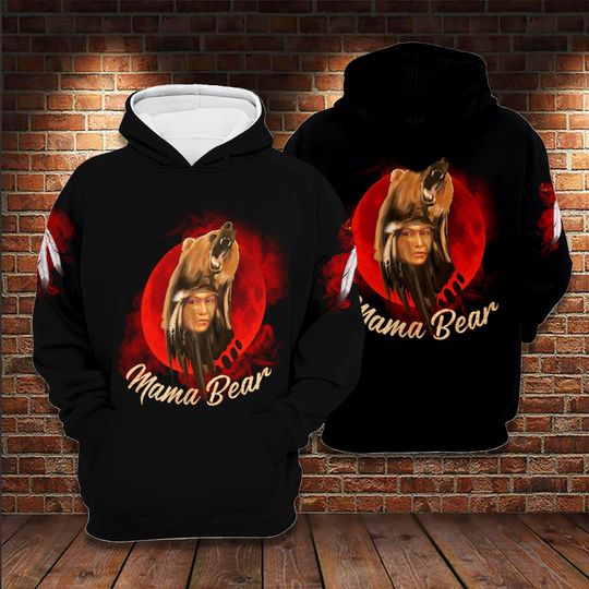 Native Mama Bear Hoodie For Men & Women