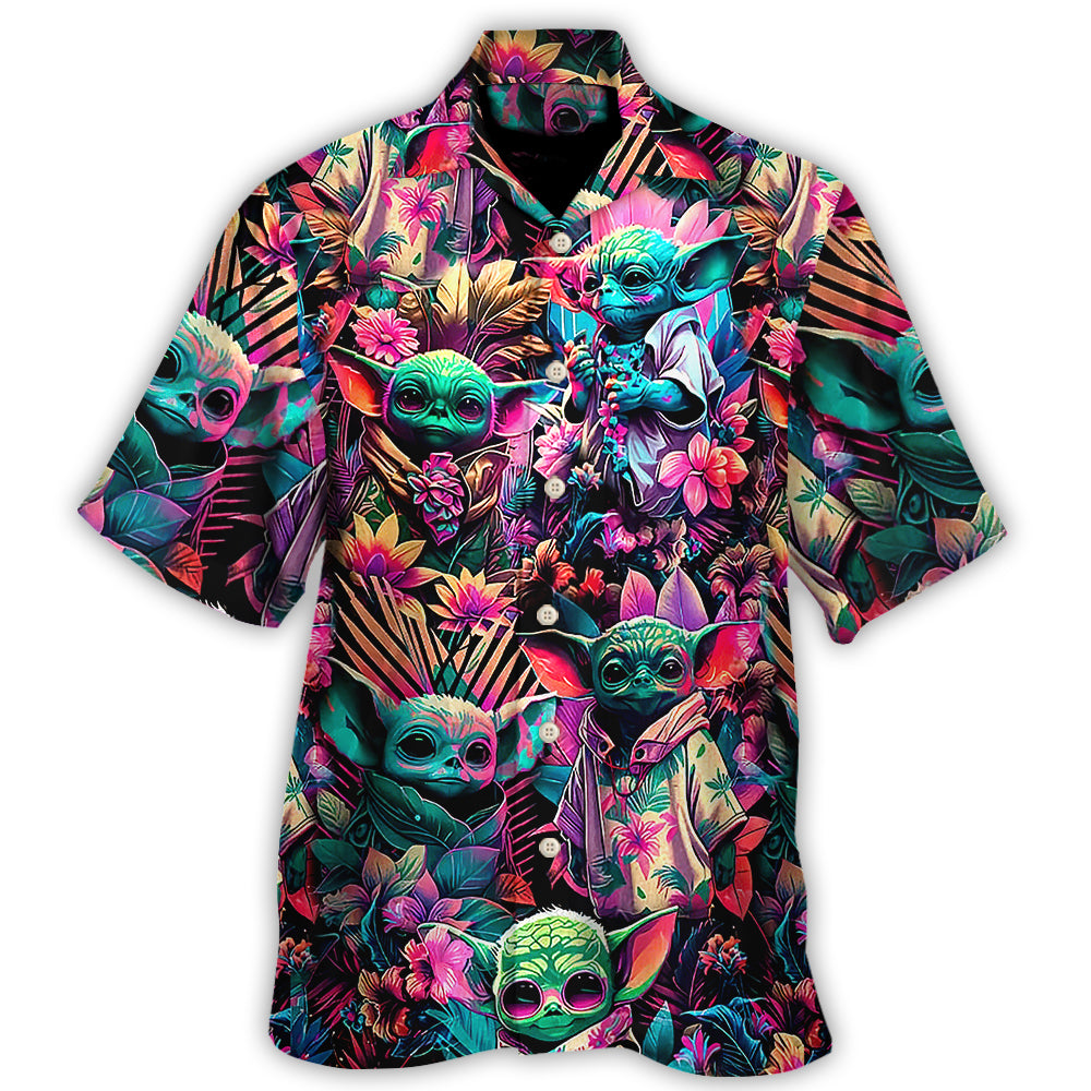 Starwars Baby Yoda Synthwave Cool - Hawaiian Shirt