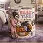LA02. Dead Tired Of Laundry Funny Halloween Gift For Mom  - Personalized Quilt Laundry Basket