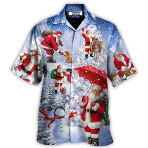 Santa Is Always With You Story Night Christmas Tree - Hawaiian Shirt