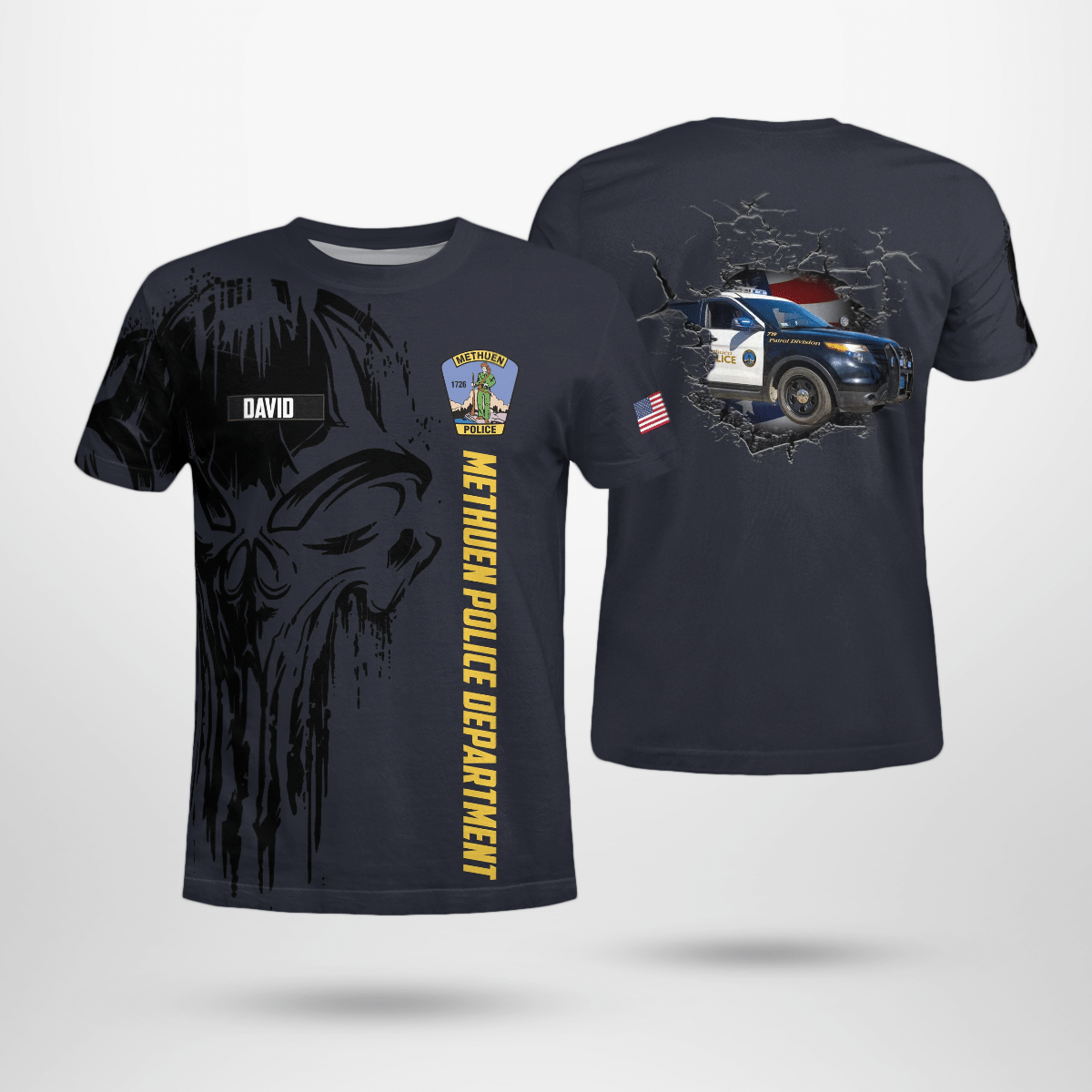 Personalized Veterans Methuen Police Department 3D T-shirt