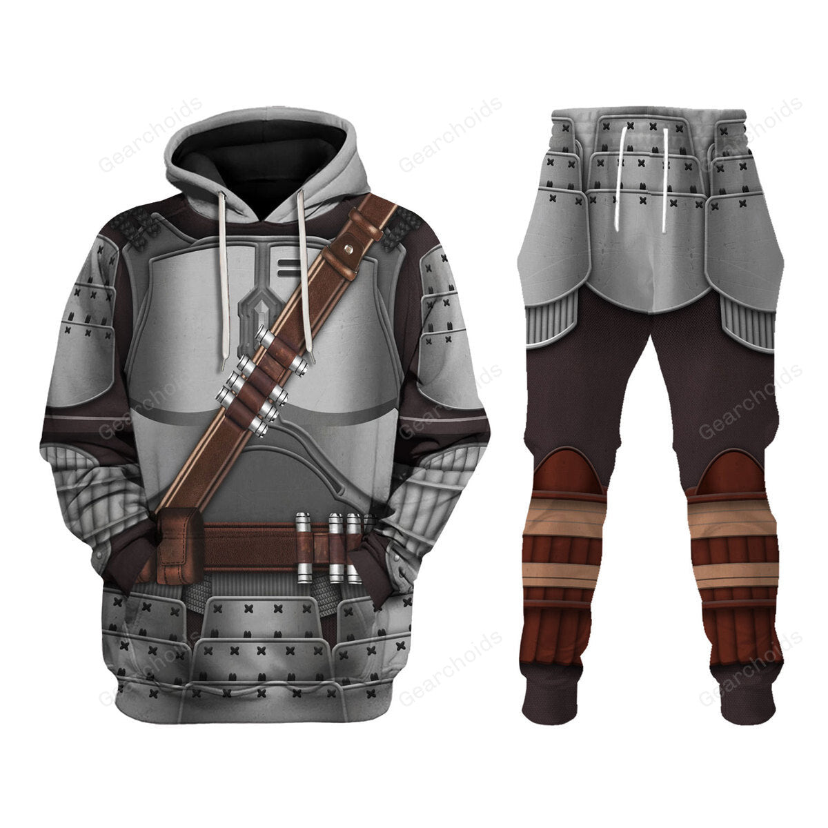 Star Wars Beskar Mandalorian Samurai Hoodie Sweatshirt Sweatpants SWHS41