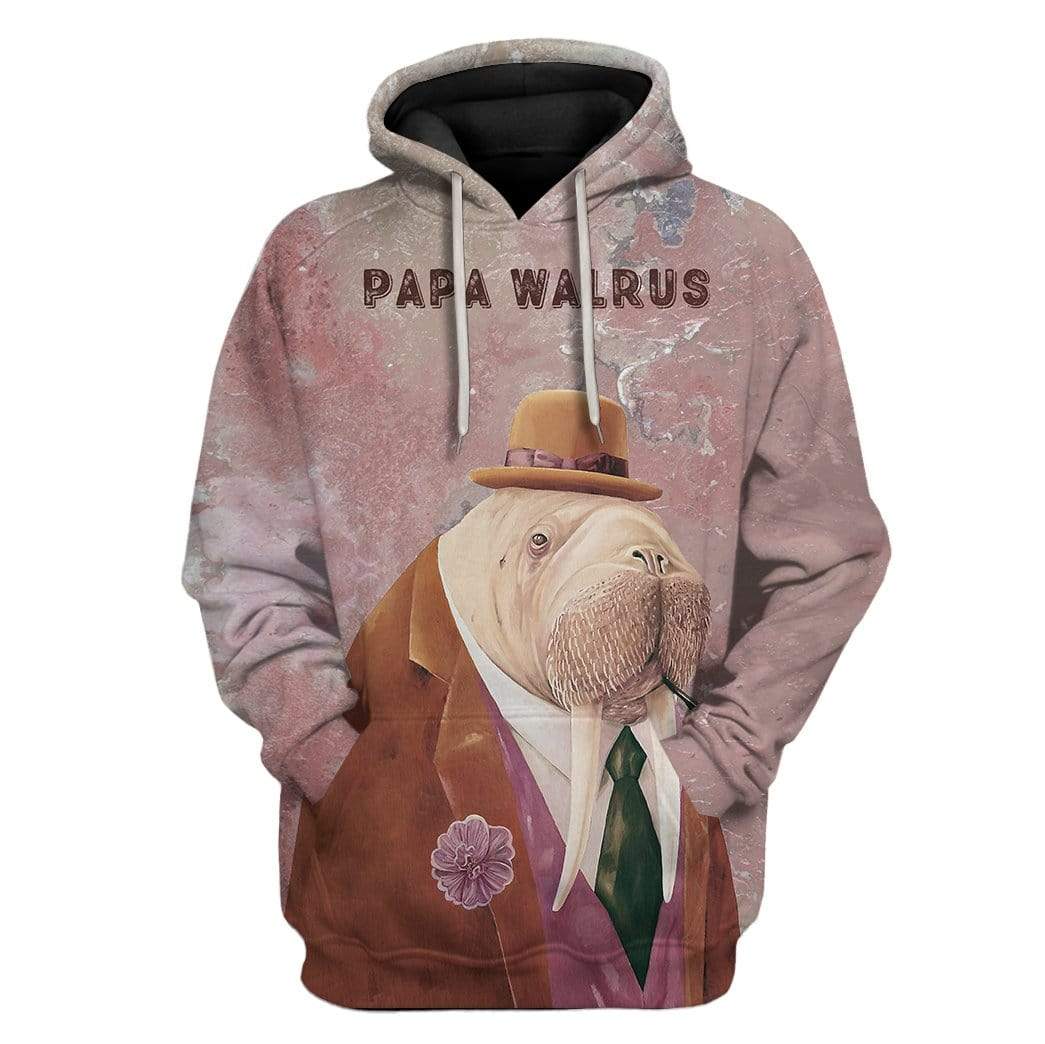 Papa Walrus Hoodie For Men & Women