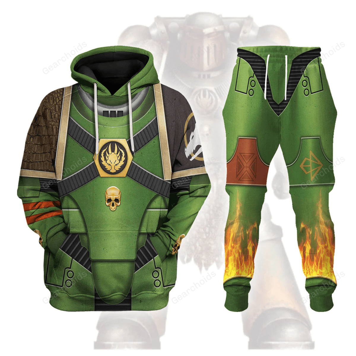 Pre-Heresy Salamanders In Mark IV Maximus Power Armor - Costume Cosplay Hoodie Sweatshirt Sweatpants WHHS23