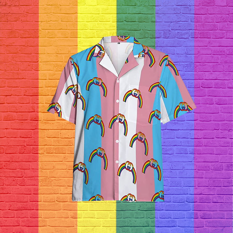 LGBT Rainbow Summer Pride Hawaiian Shirts For Gay Man