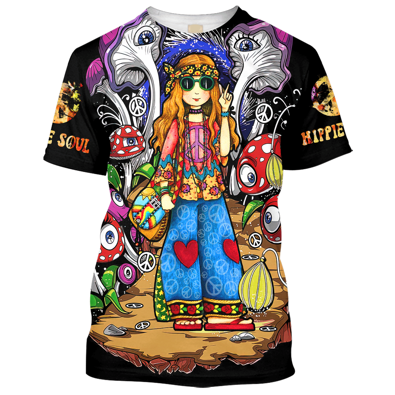 Hippie Soul Girl In Strange World - T-Shirt