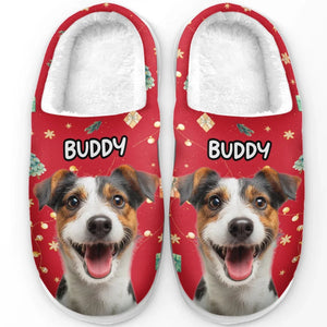 Custom Photo Holiday Unleash The Joy - Personalized Slippers - Christmas Gift For  Pet Owners, Pet Lovers - NA94