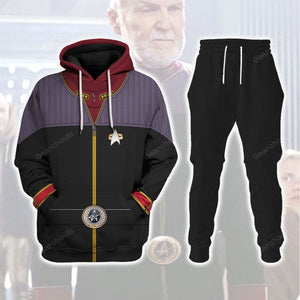 Star Trek Flag Officer Hoodie Sweatshirt Sweatpants