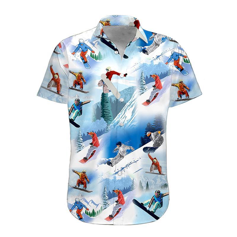 Snowboarding Hawaiian Shirt For Men & Women