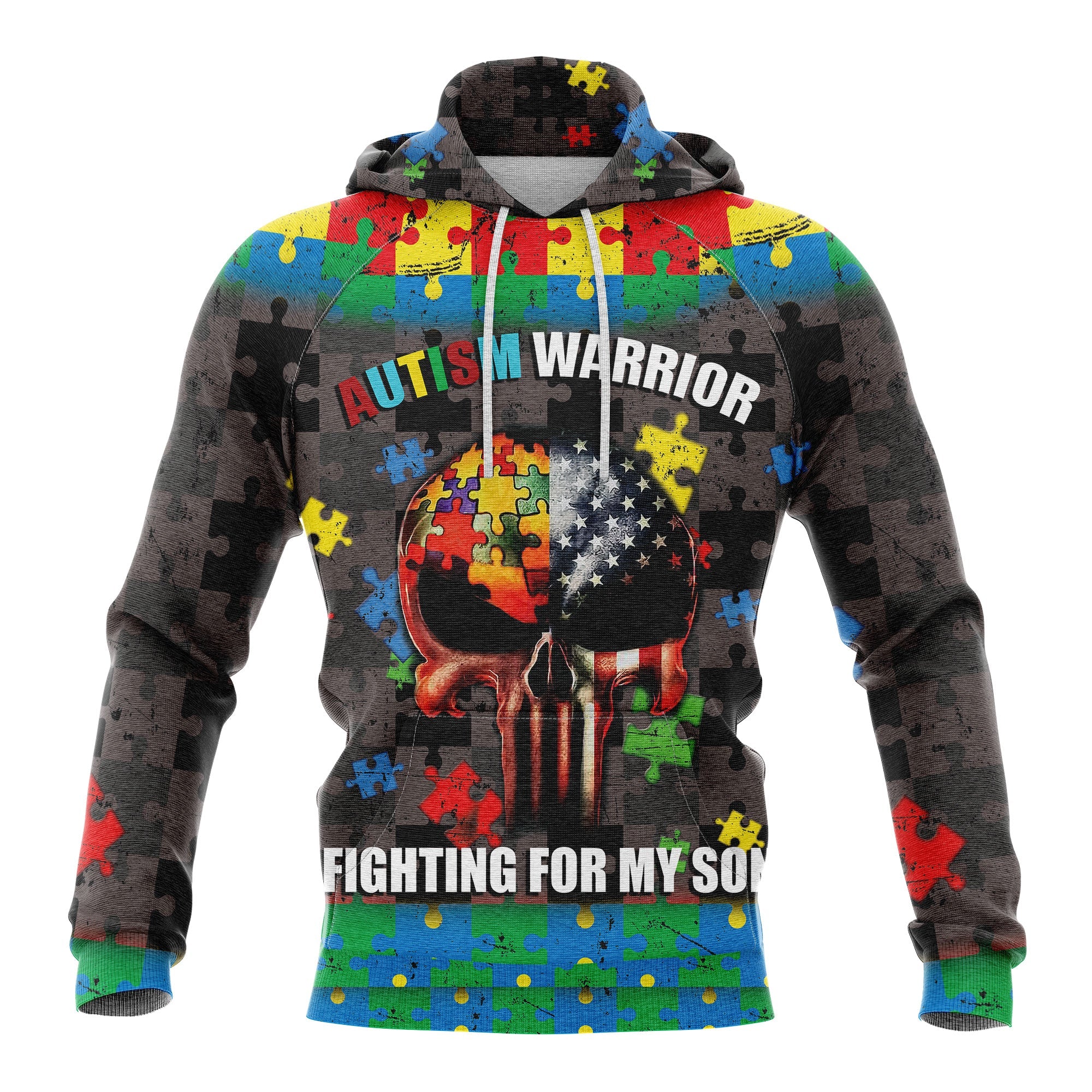 Autism Warrior Fighting For My Son Hoodie For Men And Women