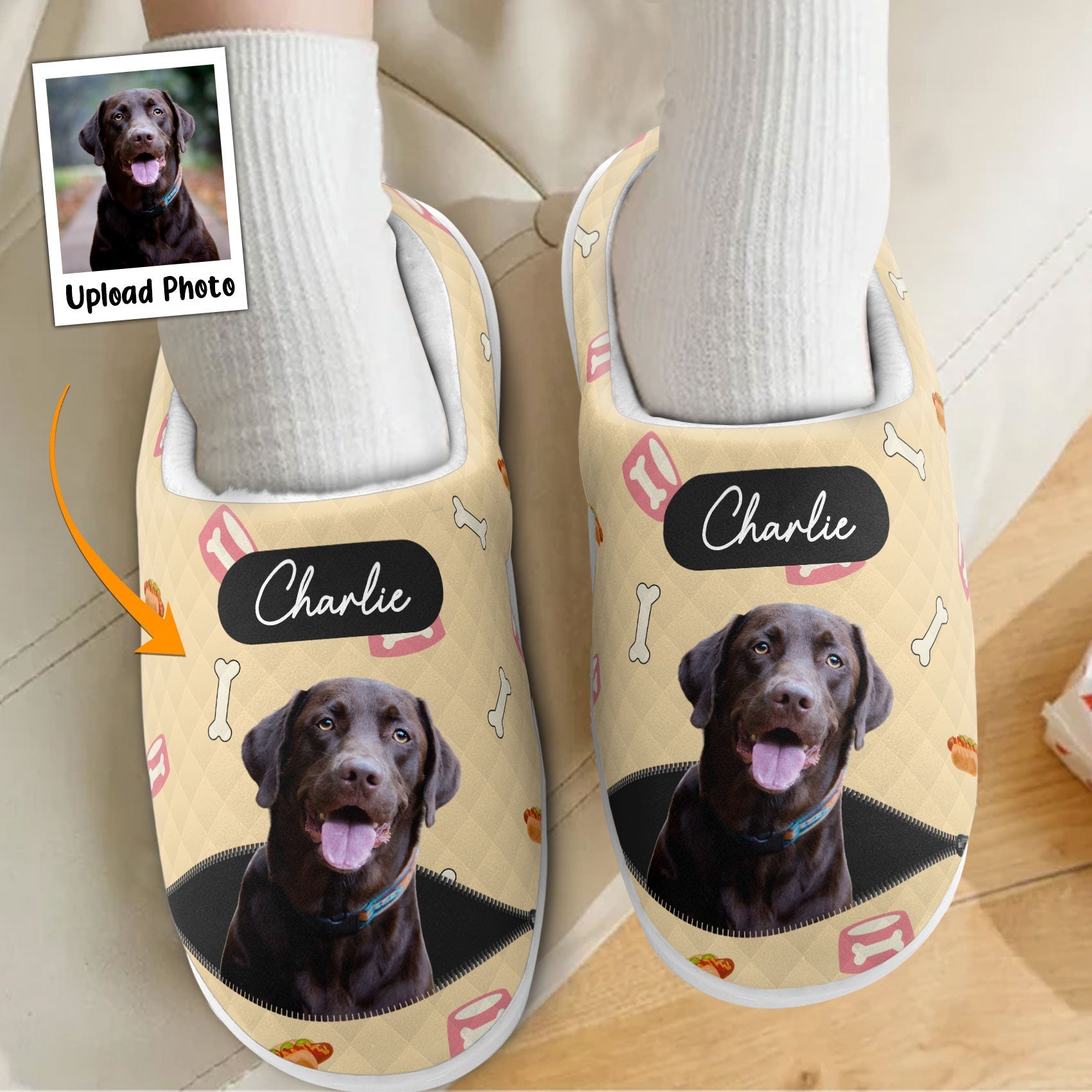 Custom Cute Pet Photo - Personalized Slippers - Gift For Dog Lovers, Cat Lovers, Pet Owners NA94