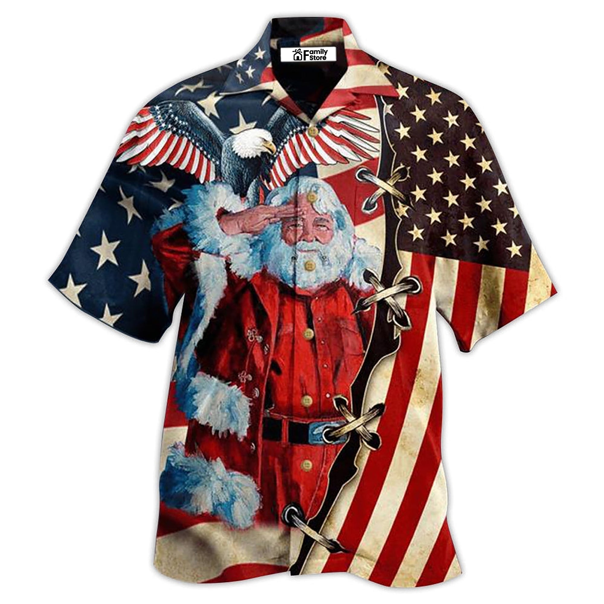 Christmas Patriot Panta Clause - Hawaiian Shirt