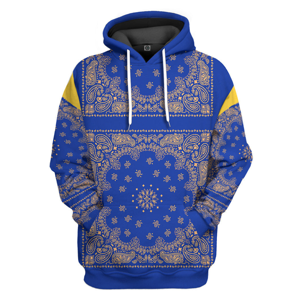 Royal Blue Bandana Snoop Hoodie For Men & Women