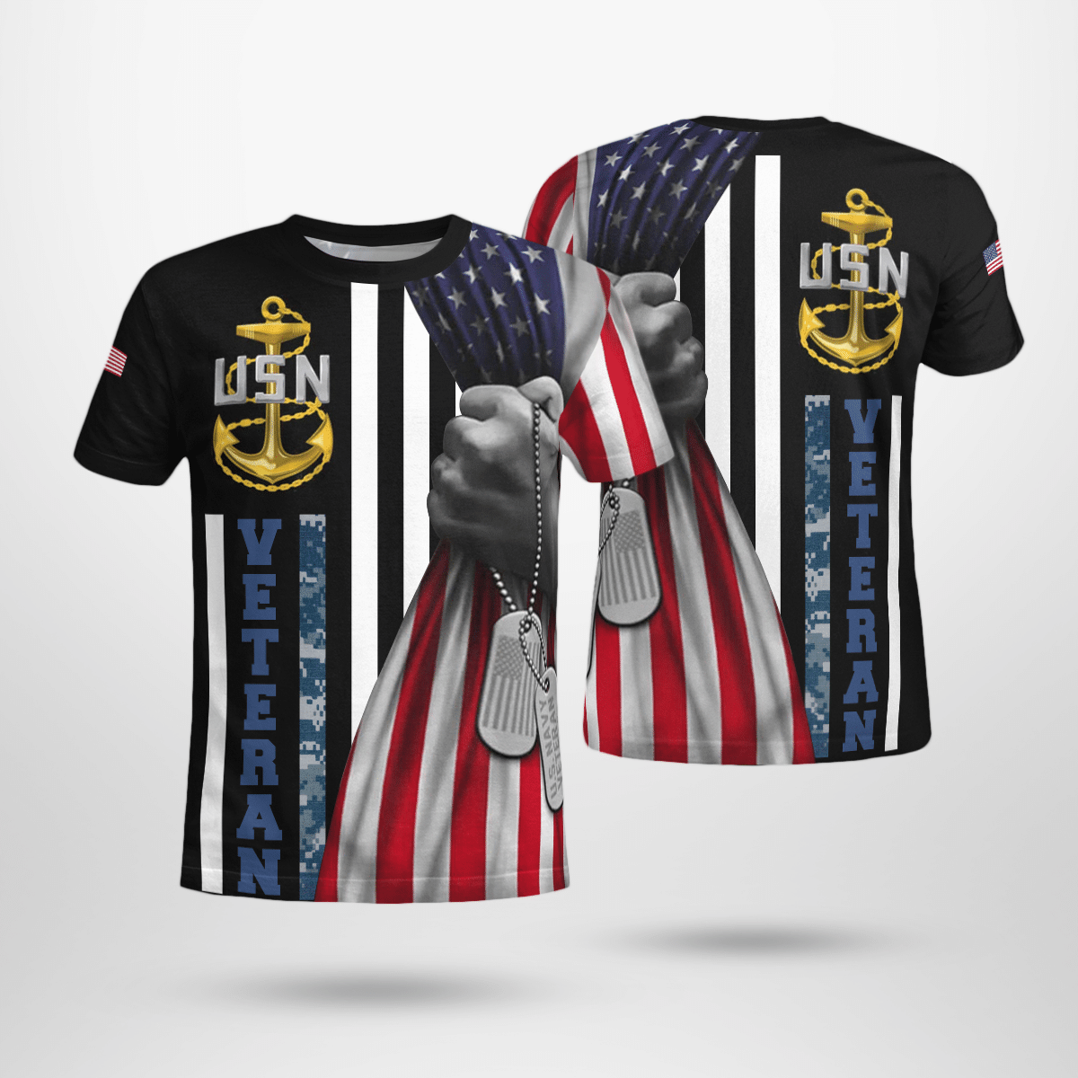 US Navy Veteran T-Shirt 3D