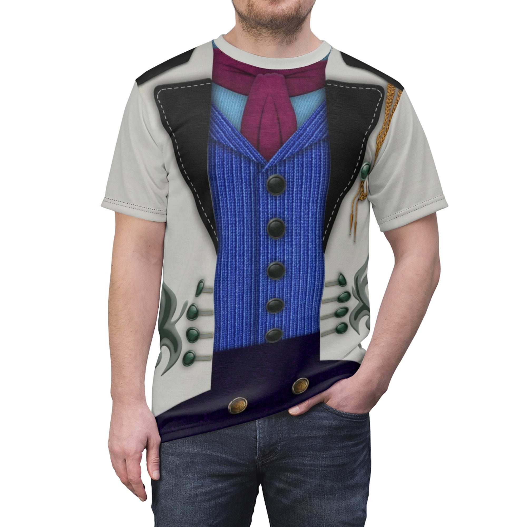 Prince Hans Blue Frozen Costume T-shirt For Men