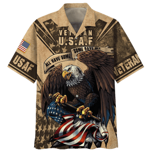 Air Force Veteran U.S.A.F Some Gave All All Gave Some Hawaiian Shirt