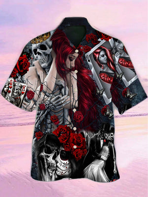 Skull Love Is Life Hawaiian Shirt