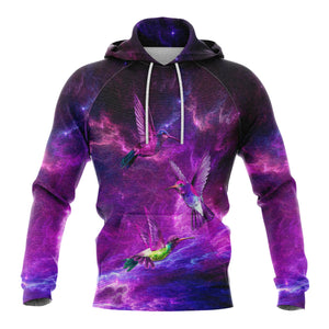 Hummingbird Purple Sky Hoodie For Men And Women