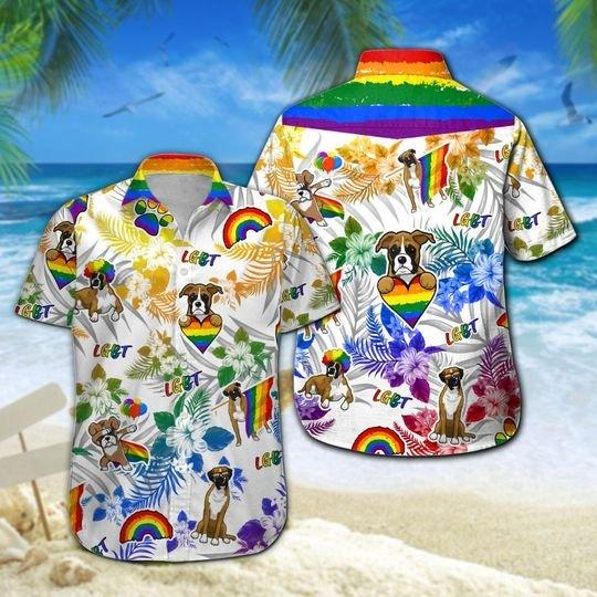 Lgbt Hawaiian Shirt For Men And Women, Lgbt Flag Hawaiian Shirt