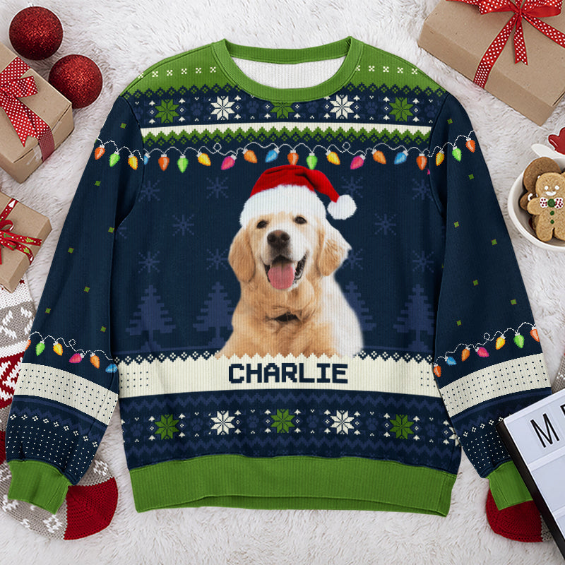 Custom Photo Happy Howlidays - Personalized Ugly Sweater - Gift For Pet Lovers, Pet Owners NA94