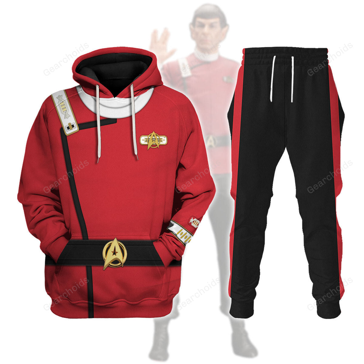 Star Trek Captain Spock Costume Officer Hoodie Sweatshirt Sweatpants