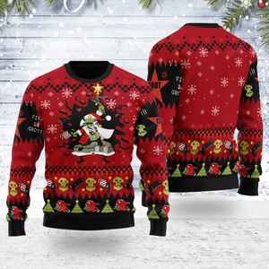 Warhammer Armed And Dangerous Red Gobbo Iconic - Ugly Christmas Sweater