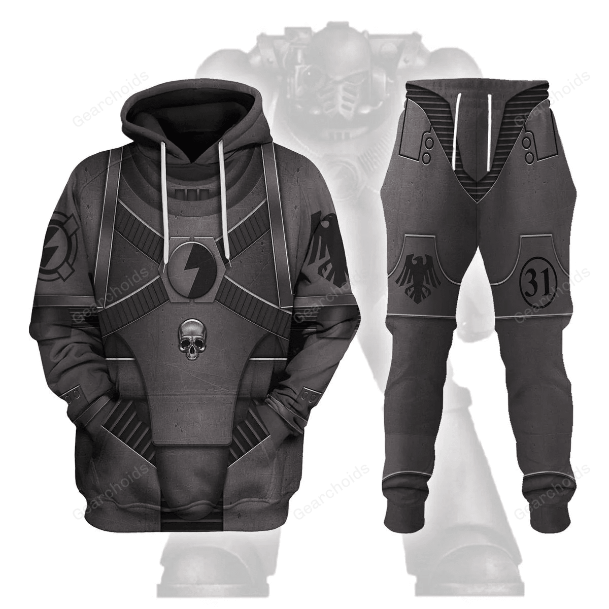 Pre-Heresy Raven Guard In Mark IV Maximus Power Armor - Costume Cosplay Hoodie Sweatshirt Sweatpants WHHS188