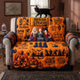 Witch Sisters Halloween Couch Decor Gift For Family, Spooky Home - Personalized Quilted Sofa Cover LA02