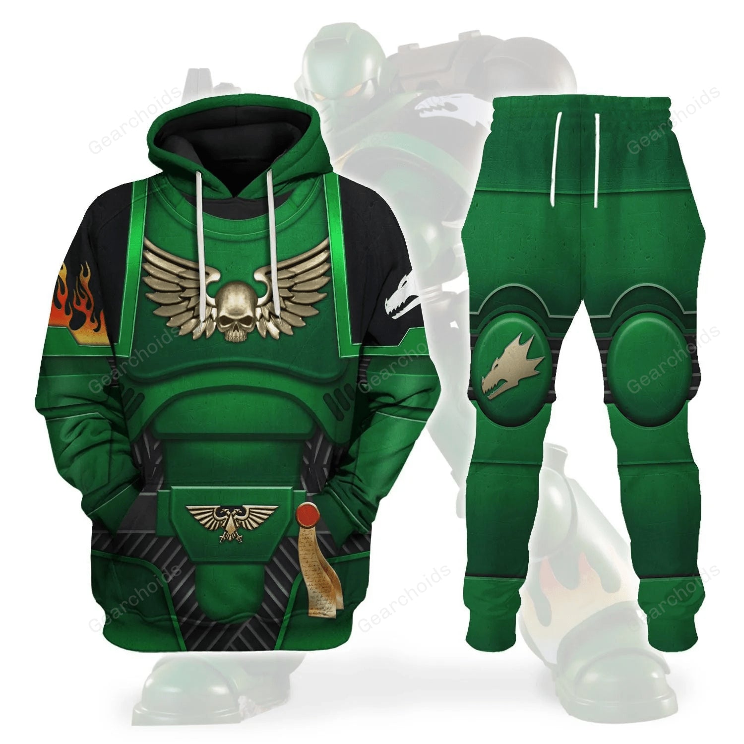 Warhammer Space Marines Salamanders - Costume Cosplay Hoodie Sweatshirt Sweatpants WHHS06