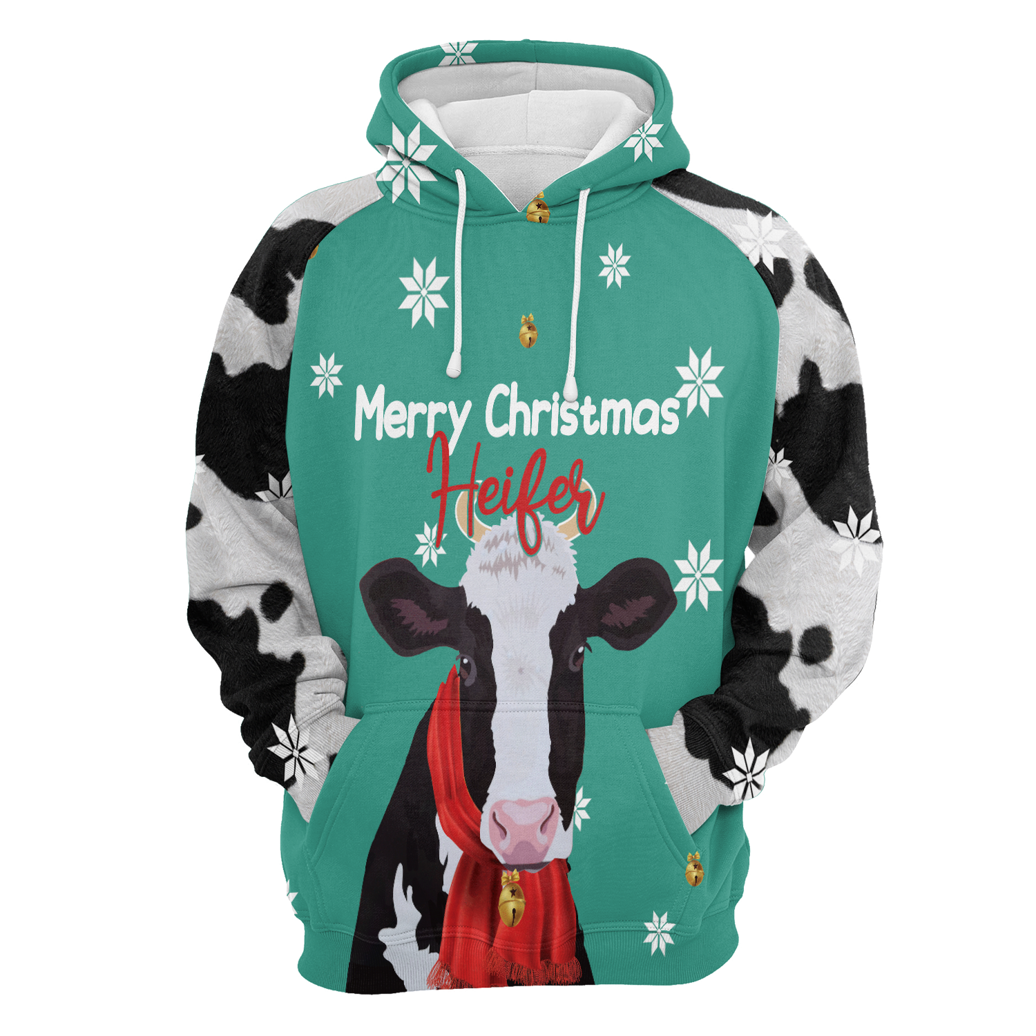 Cow Merry Christmas Heifer Hoodie For Men And Women