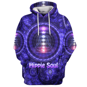 Hippie Law Of The Universe Purple Hoodie For Men, Women