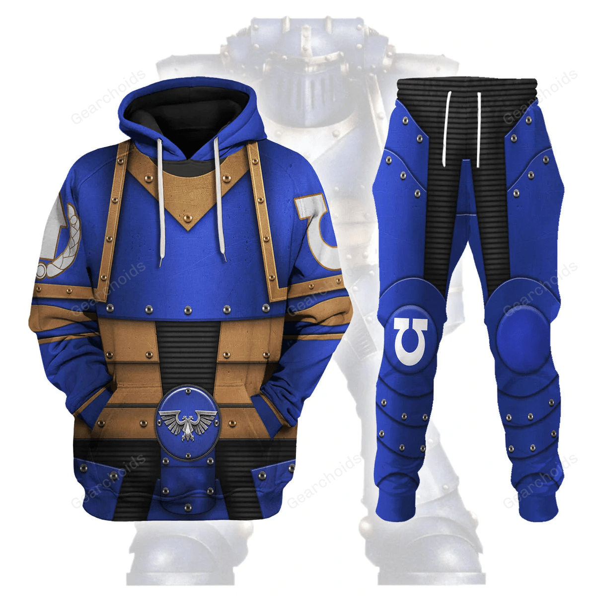 Pre-Heresy Ultramarines Legion In Mark II Crusade - Costume Cosplay Hoodie Sweatshirt Sweatpants WHHS151