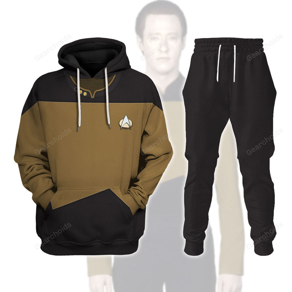 Star Trek Data Costume Hoodie Sweatshirt Sweatpants