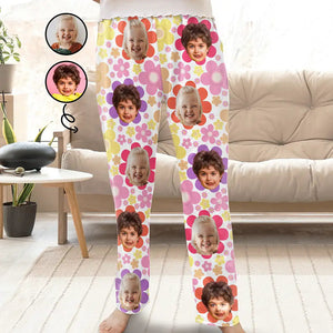 Custom Photo Face Cut Kids Pets Family - Gift For Family Members - Personalized Pajama Pants - NA94