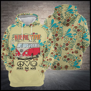 Hippie Bus Vintage Hoodie For Men And Women