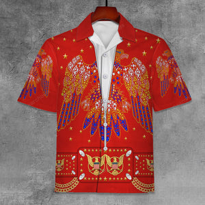 Elvis EAGLE Red - Costume Cosplay Hawaiian Shirt ELHS29