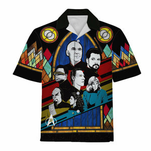 Star Trek The Next Generation Retro Character Squares Cool Hawaiian Shirt