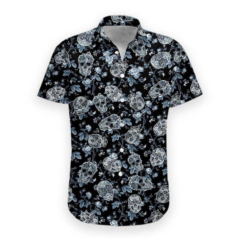 Sugar Skull Hawaiian Shirt For Men & Women