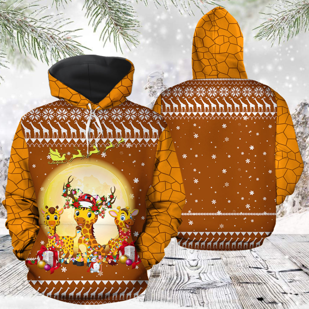 Giraffe Christmas Hoodie For Men And Women