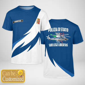 Personalized Veteran Polizia di Stato Agusta Westland AW-139 3D T-shirt