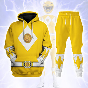 Yellow Ranger Mighty Morphin The Movie (1995) C1 - Hoodie Set, Sweatshirt, Sweatpants PRHS87