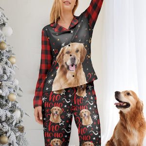 Custom Photo Ho Ho Ho Christmas Is Coming - Personalized Pajama - Gift For Family Members, Friends NA94