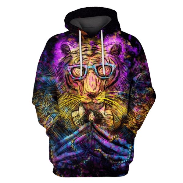 King Tiger Glasses Hoodie For Men & Women