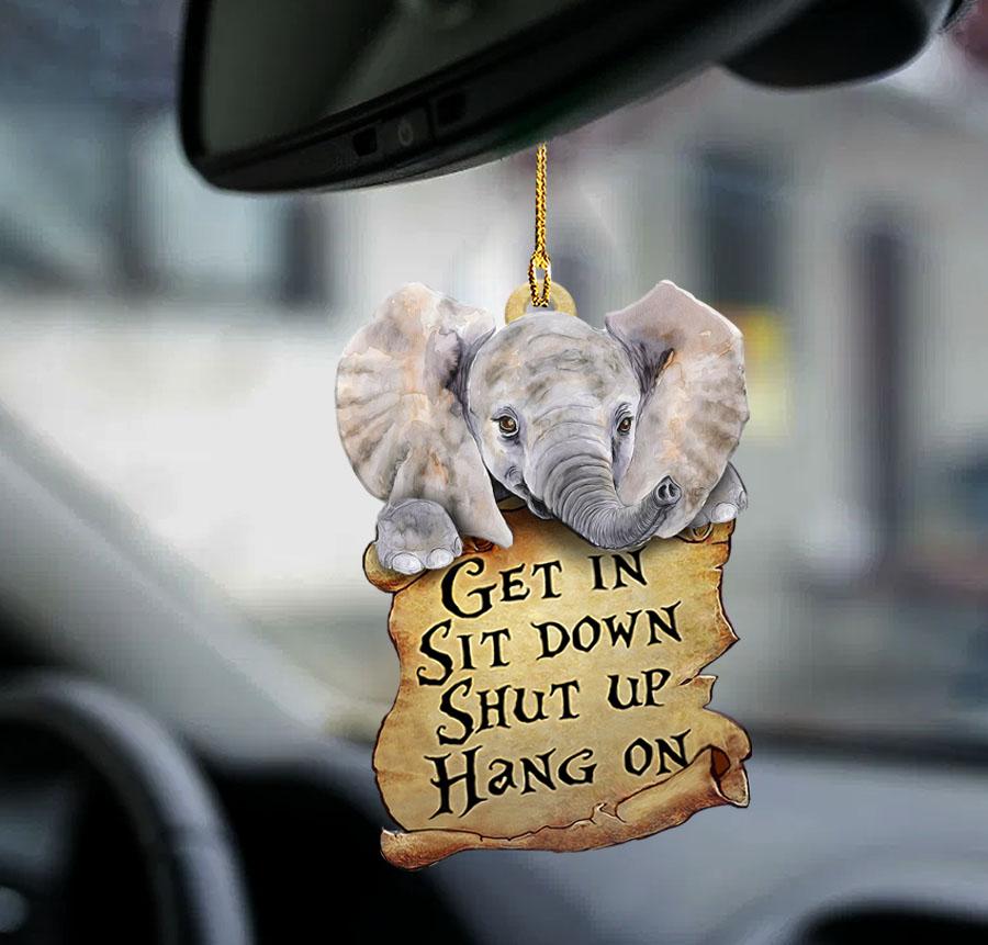 Elephant Get In Two Sided Ornament - Gift For Elephant Lover