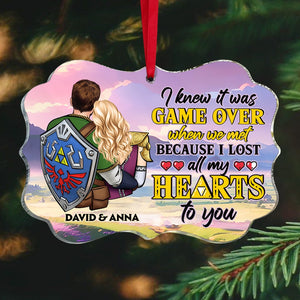 I Lost All My Heart For You - Gift For Couple, Husband Wife, Anniversary, Engagement, Wedding, Marriage Gift - Personalized Acrylic Ornament CL32 NH96