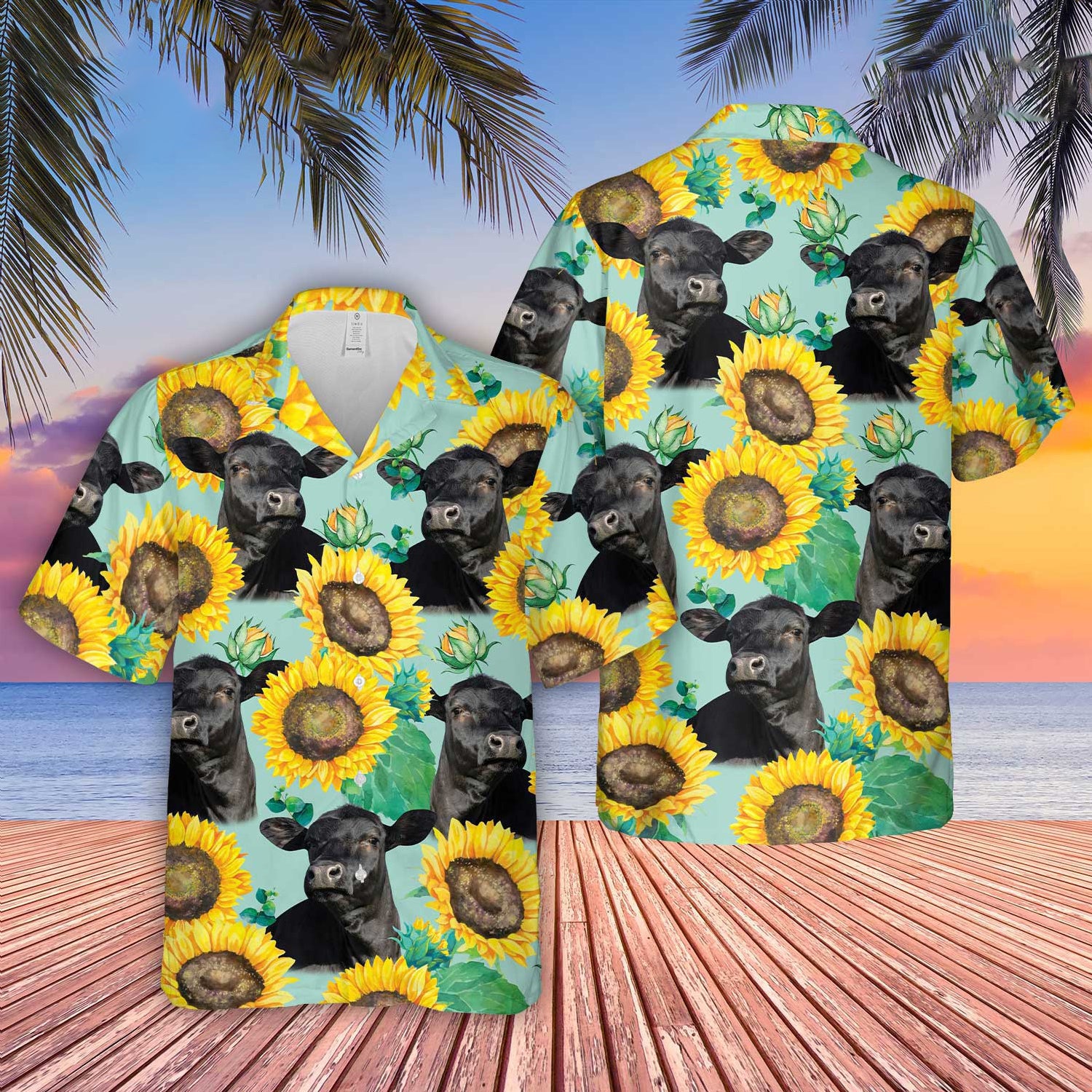 Unique Black Angus Happiness Hawaiian Shirt