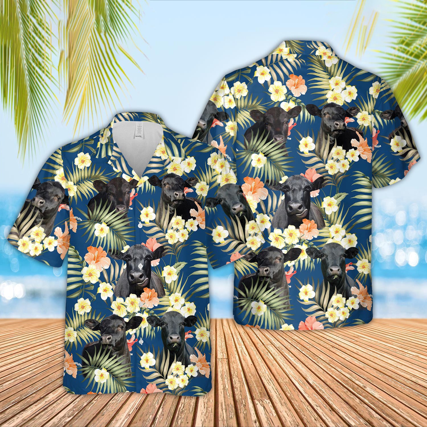 Unique Black Angus Happiness Hawaiian Shirt