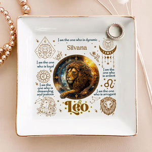 12 Zodiac Signs - Personalized Jewelry Dish - Gift For Grandma, Mom, Girlfriend, Wife, Bestie, Sister NH96